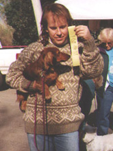 Remy with his Qualifying Ribbon