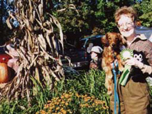 Remy with his handler and prizes